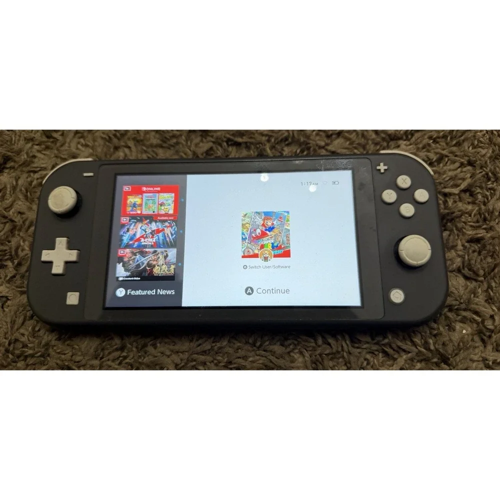 Nintendo Switch Lite Gray 32GB 720p 2019 HDH-001 With Mario Odyssey Game